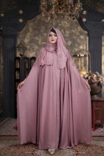 Luxury Nurjahan Abaya Pink Color - Image 4