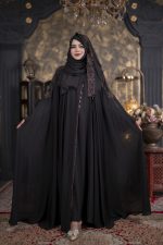 Luxury Nurjahan Abaya Black Color
