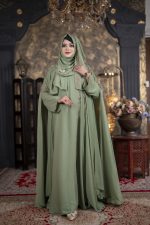 Luxury Nurjahan Abaya Green Color