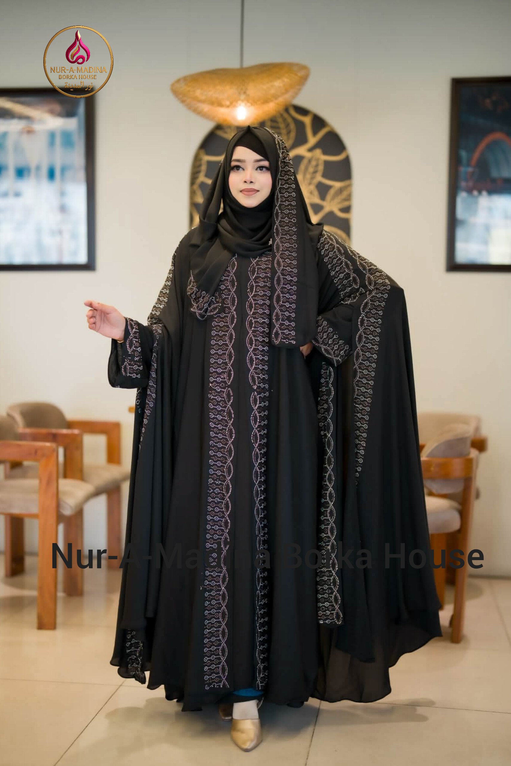 Shahazadi-Black Most Popular Shehzadi Abaya - Image 1